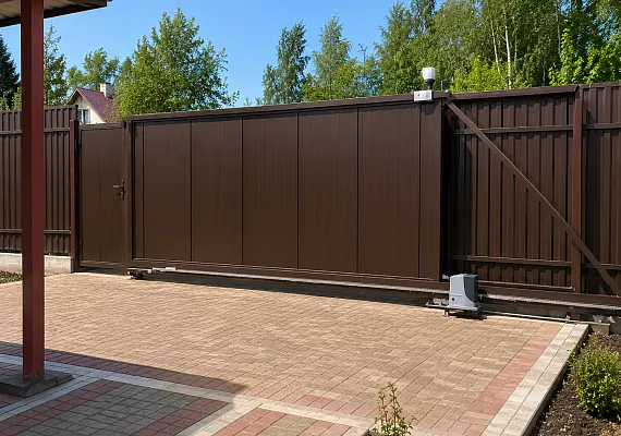 Купить Ворота откатные 5 м в Москве по цене от 8000 руб. Ворота откатные 5 м купить Москва